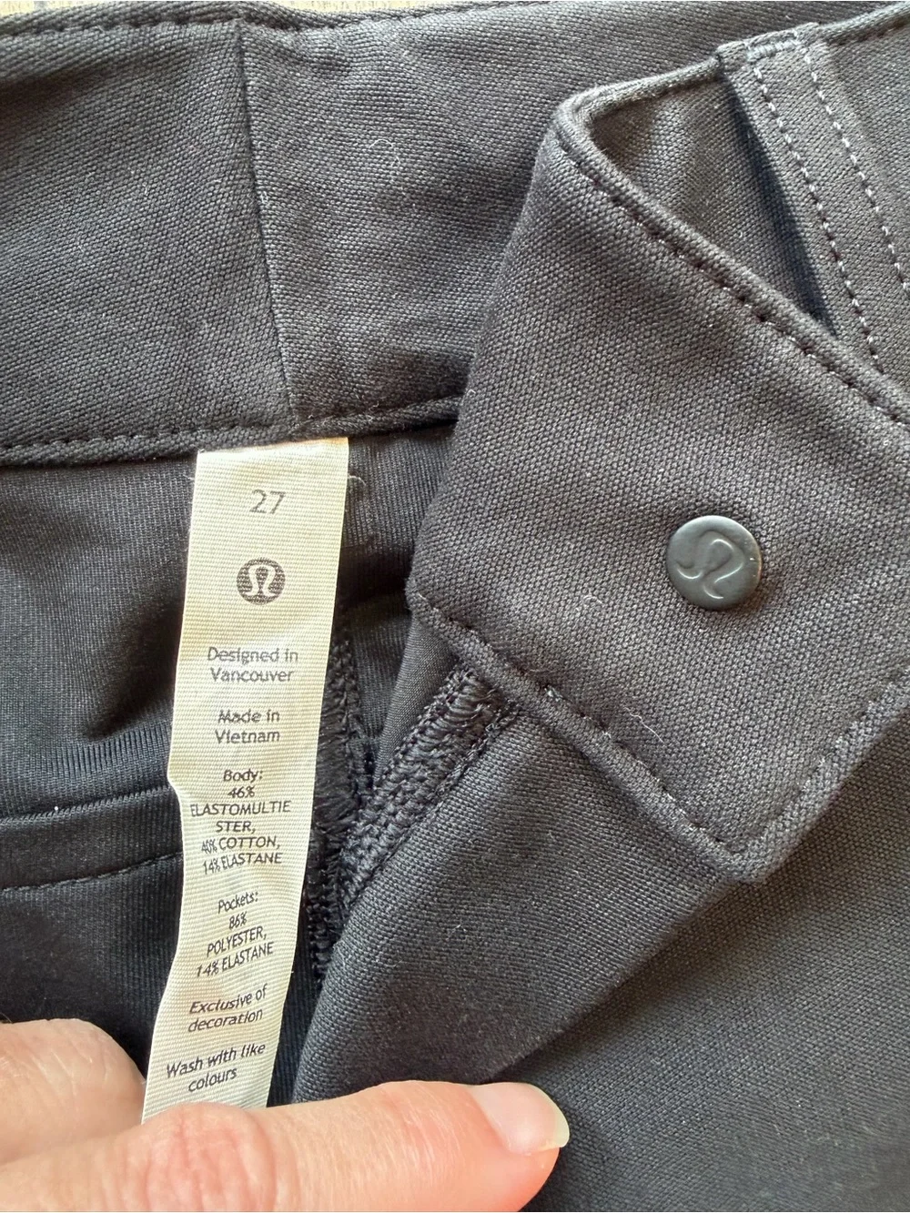 Lululemon City Sleek 5 Pocket Wide-Leg High-Rise Pant *Light Utilitech Black 27